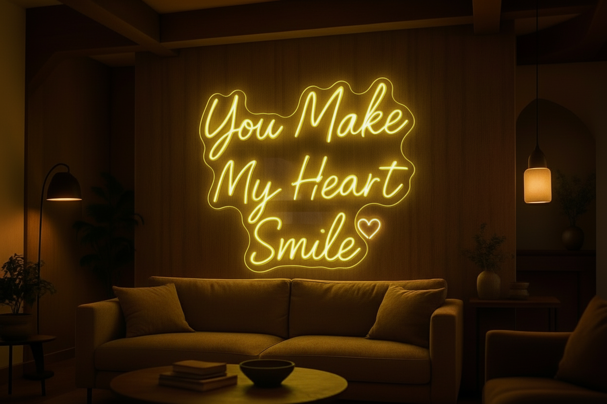 You Make My Heart Smile LED NEON SIGN